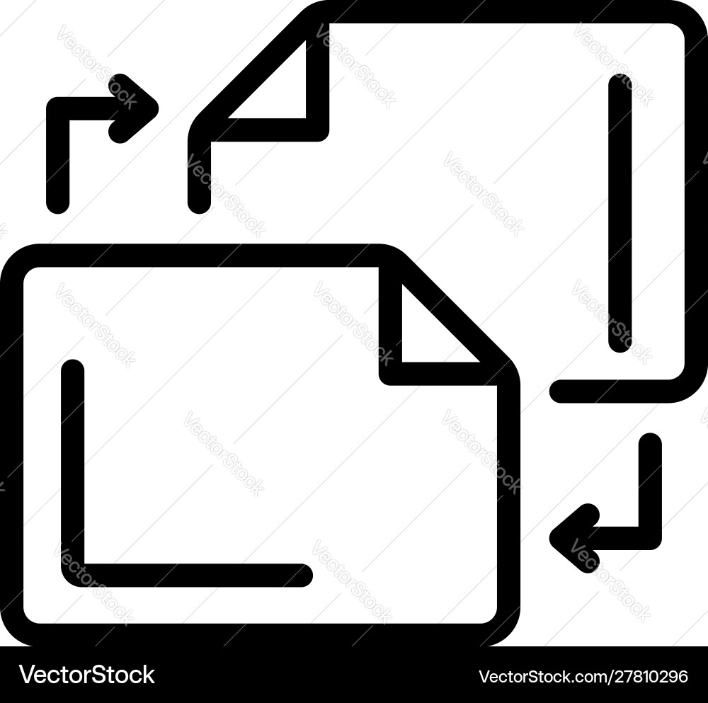 Copy editor file icon outline style Copy editor file icon outline style vector image