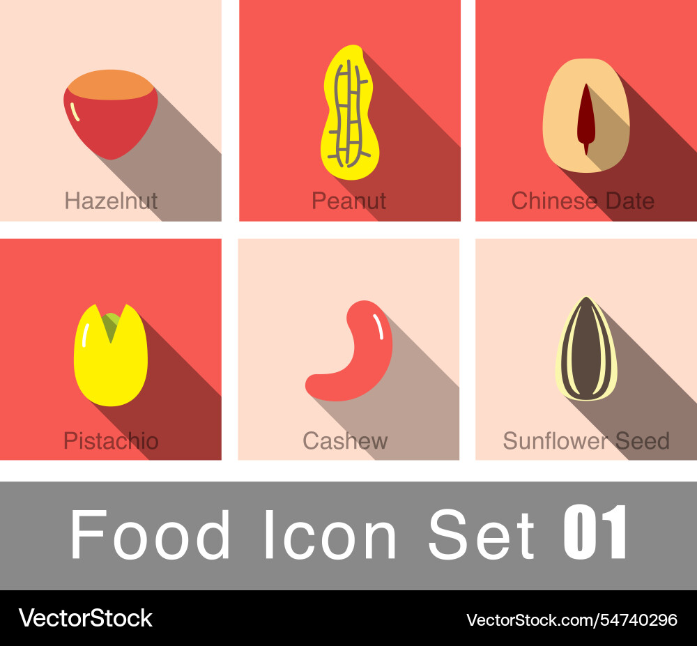 Different nuts set isolated on colorful background Different nuts set isolated on colorful background vector image