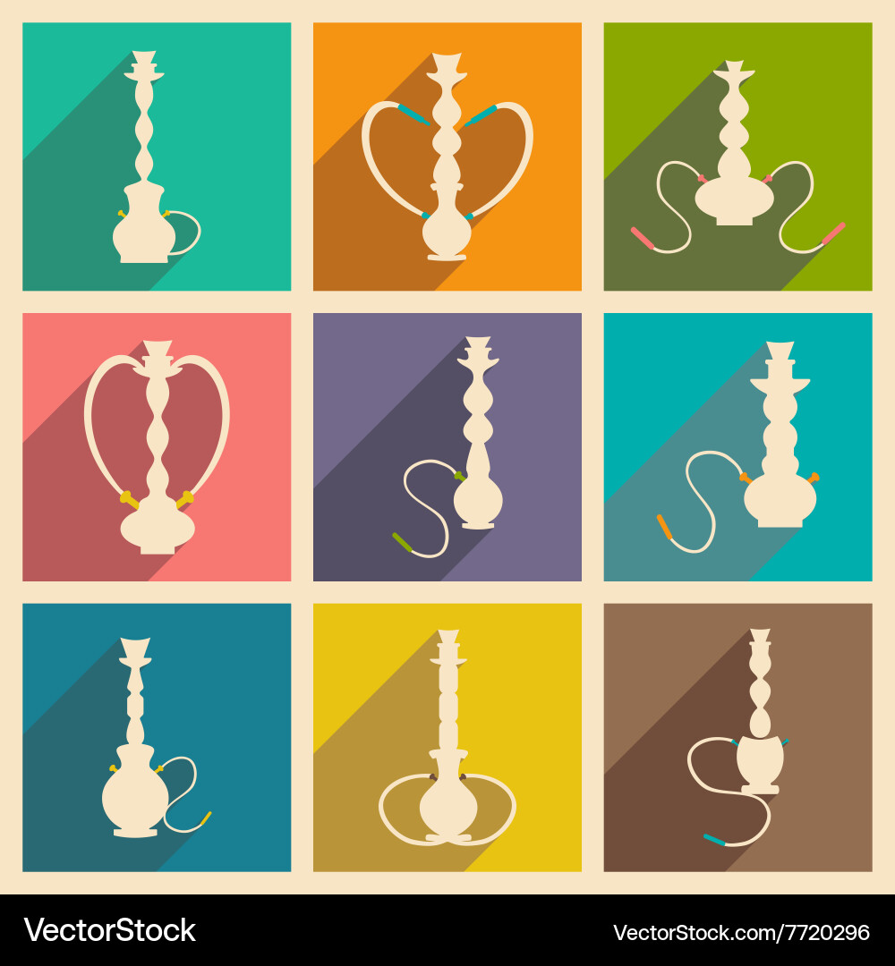 Flat with shadow concept and mobile application vector image