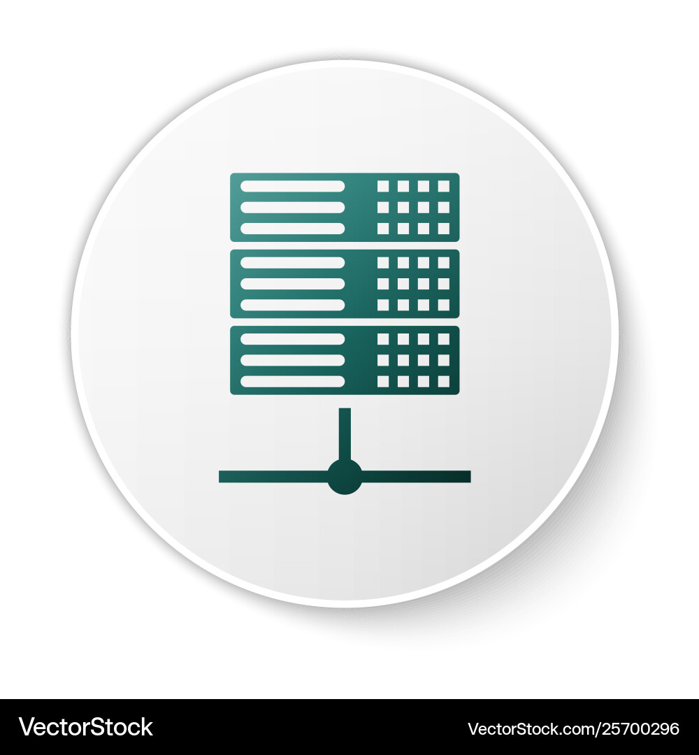 Green server data web hosting icon isolated Green server data web hosting icon isolated Vector Image
