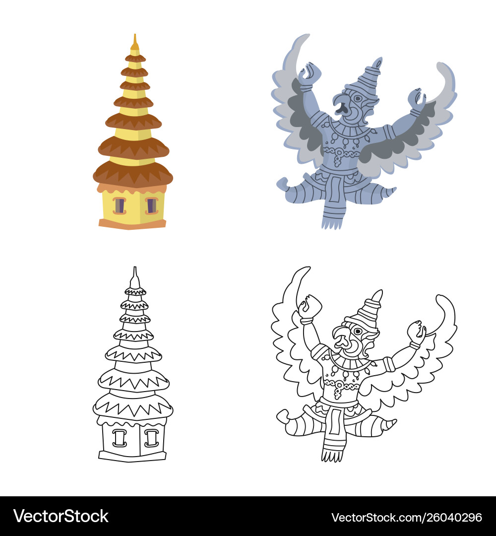 Isolated object and travel sign set Vector Image
