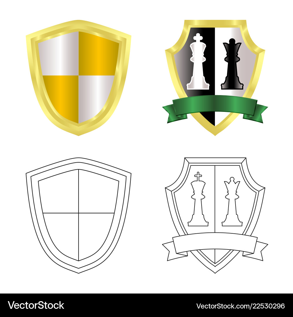 Isolated object of emblem and badge icon set vector image