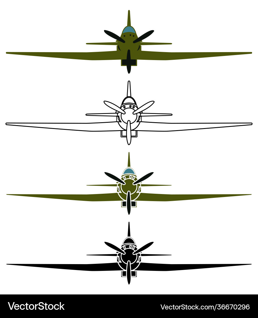 Mig 1 in front view Mig 1 in front view vector image