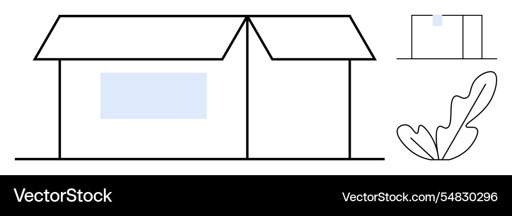 Modern minimalistic house design with simple Vector Image