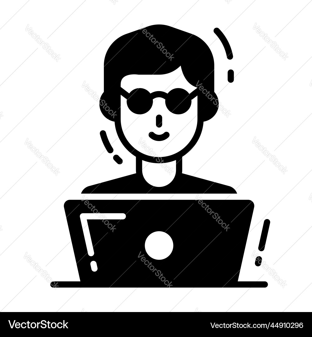 Programmer icon single avatar vector image