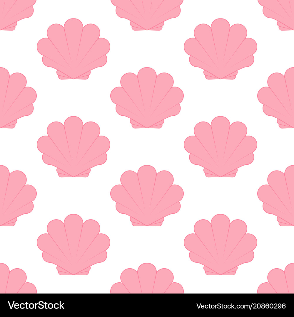 Sea shell seamless pattern Vector Image