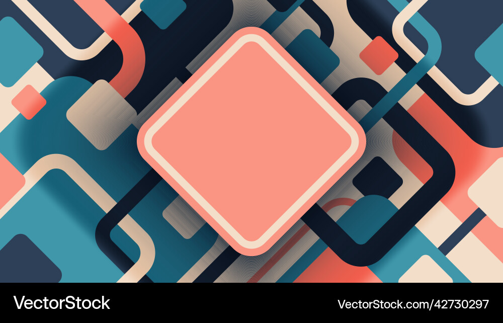 Abstract geometric squares rounded pattern Abstract geometric squares rounded pattern vector image