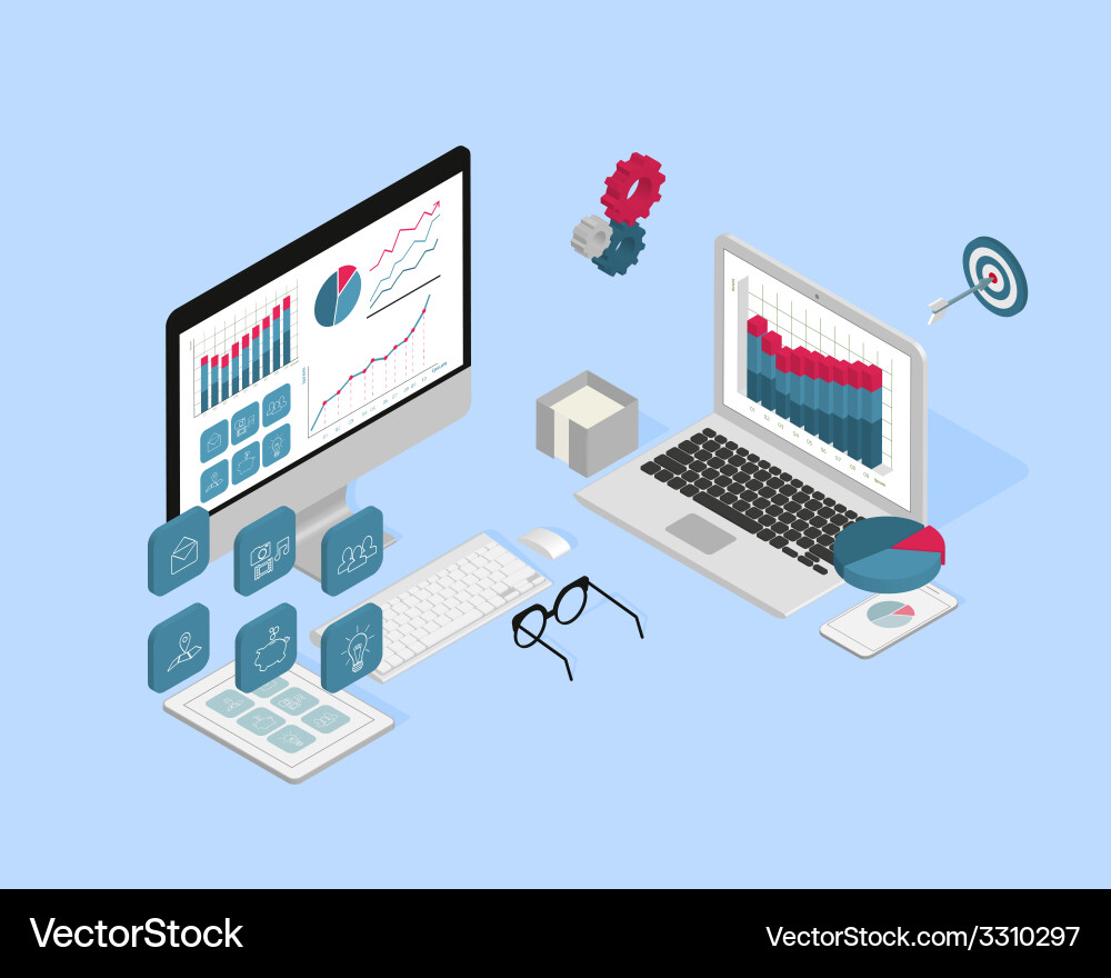 Analytics Data Visualization vector image