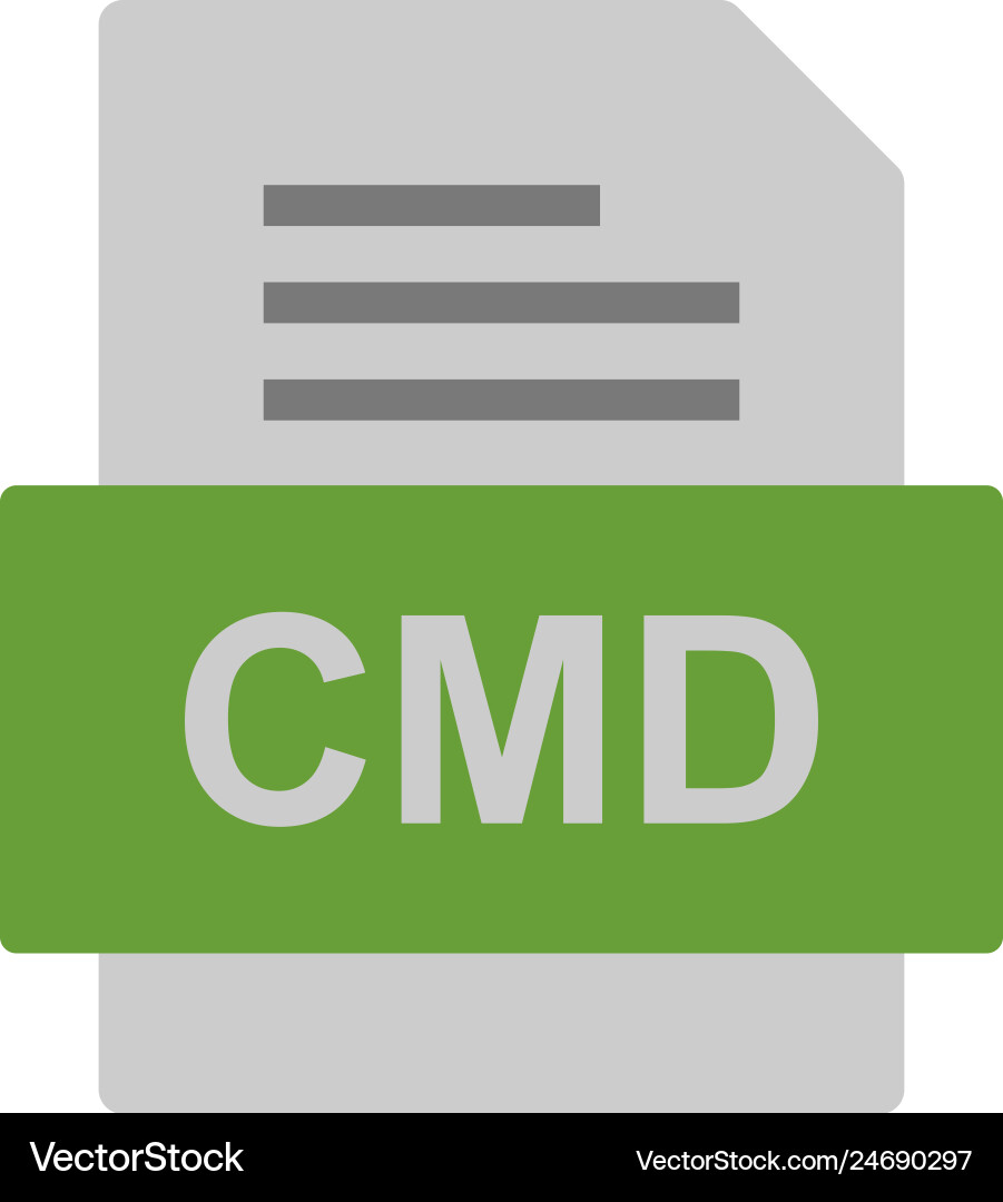 Cmd file document icon Vector Image