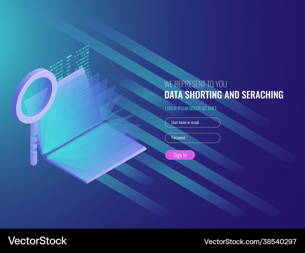 Code repository concept electronic catalog data Vector Image
