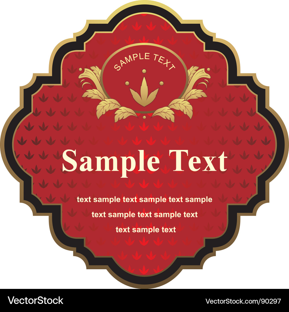 Decorative Label Icon Vector Image
