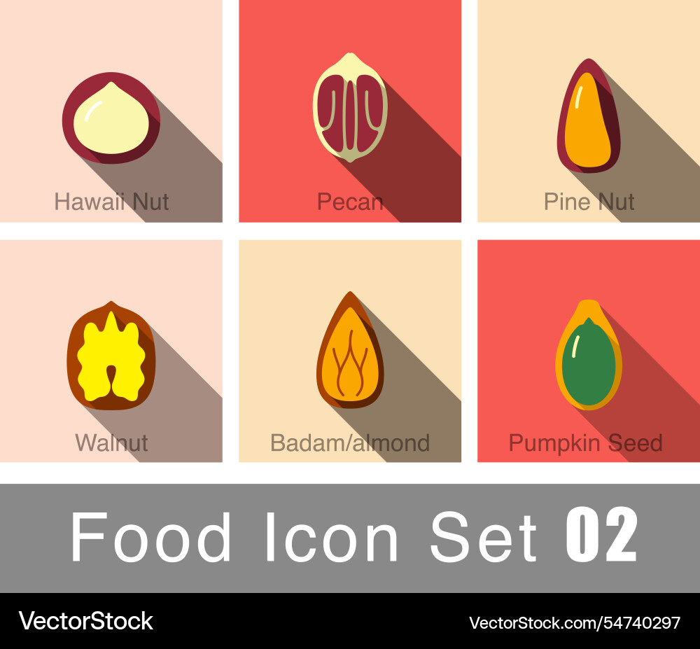 Different nuts set isolated on colorful background Different nuts set isolated on colorful background Vector Image