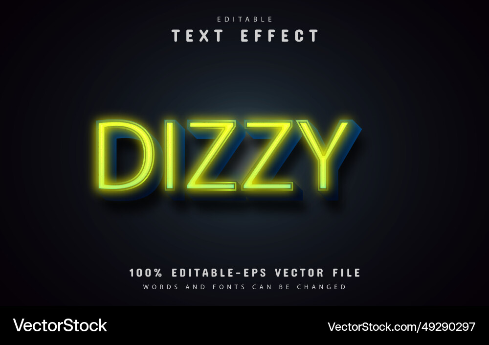 Dizzy text gradient style effect Dizzy text gradient style effect vector image