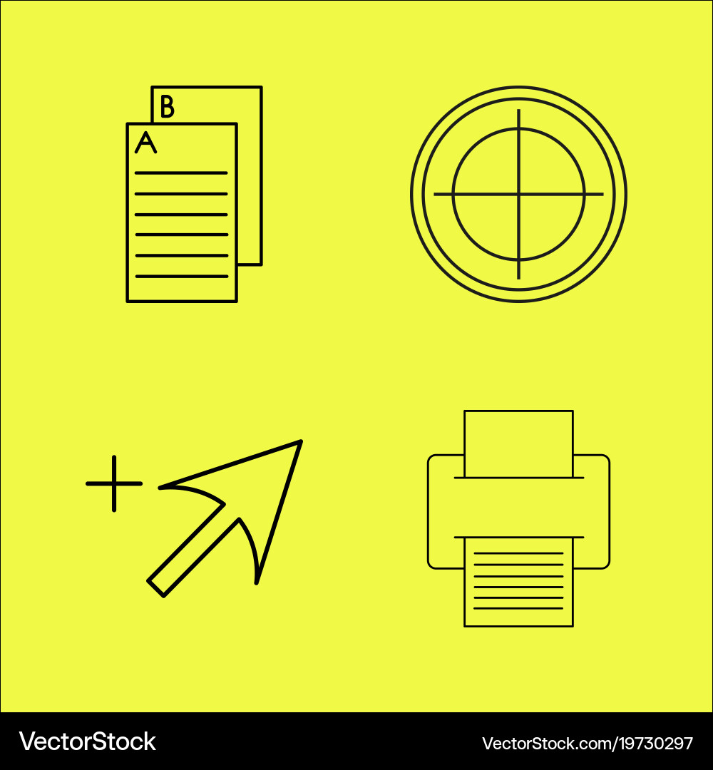 Essential linear icon set vector image