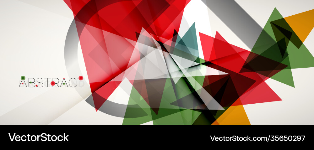 Geometric abstract background color triangle Vector Image