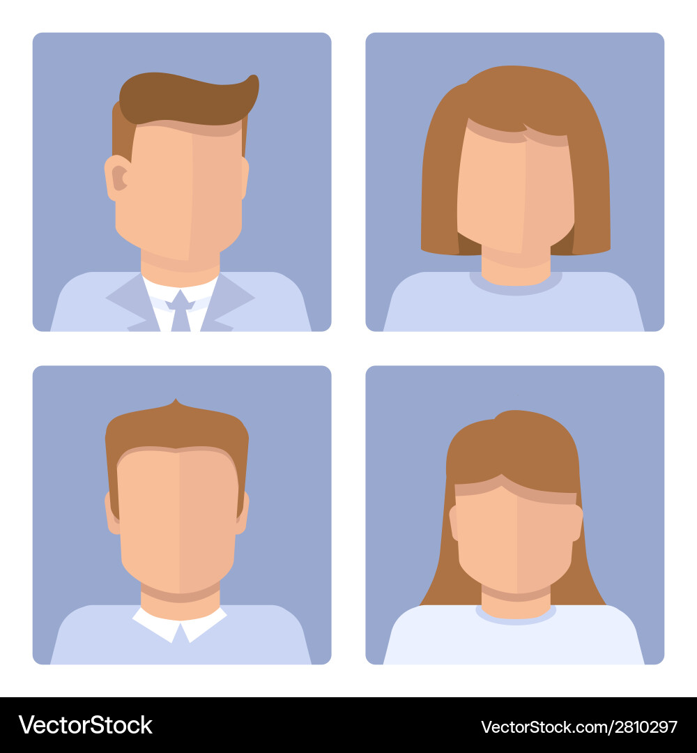 Profile Icons - People Vector Image