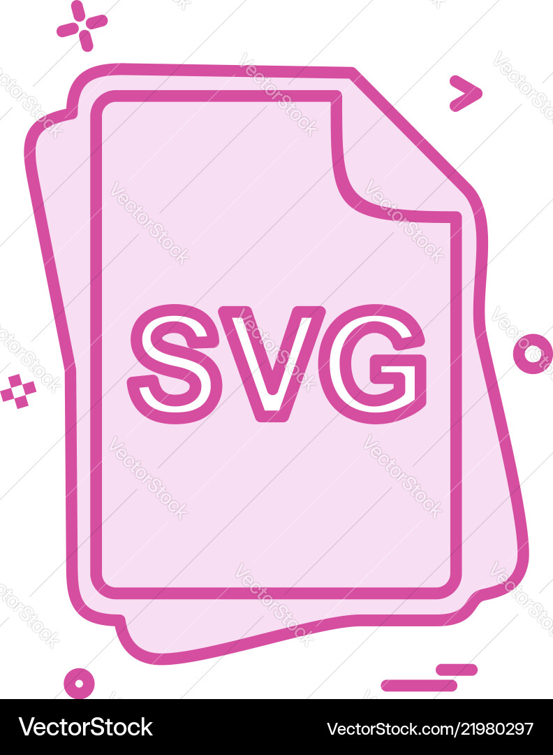 Svg file type icon design Svg file type icon design vector image