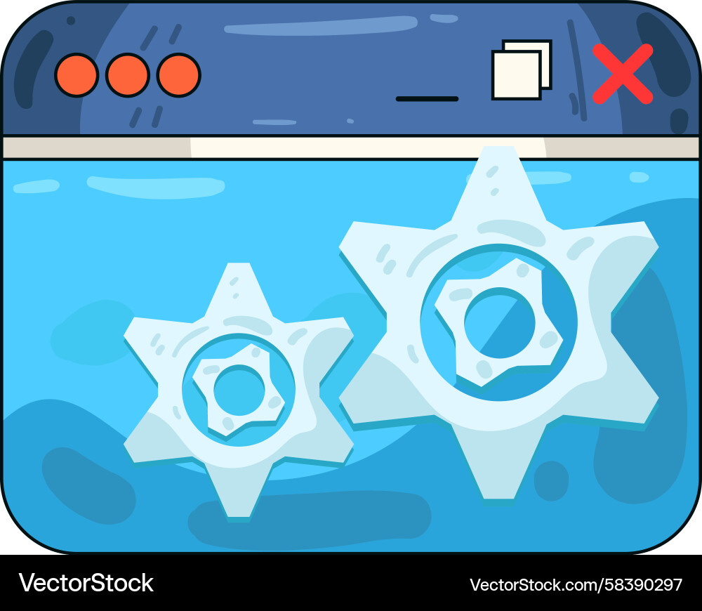 Web Browser Settings Interface Vector Image