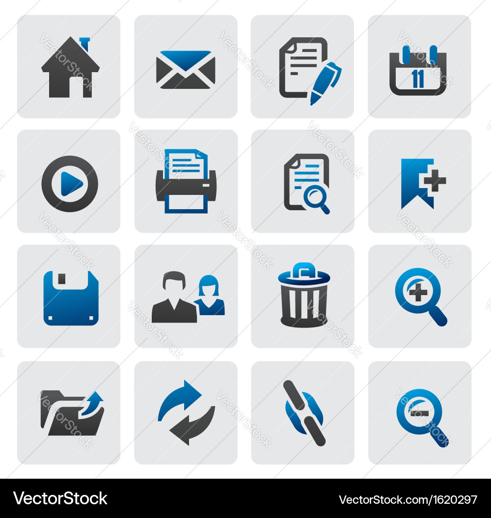Web Icon Set - Digital Elements vector image