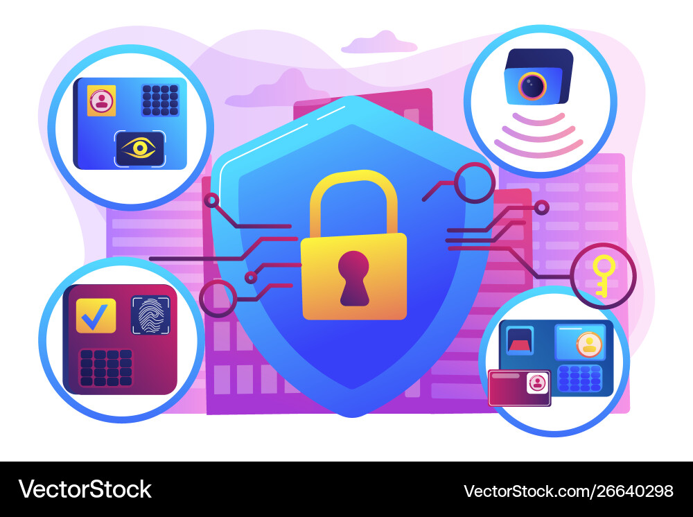 Access control system concept Access control system concept vector image