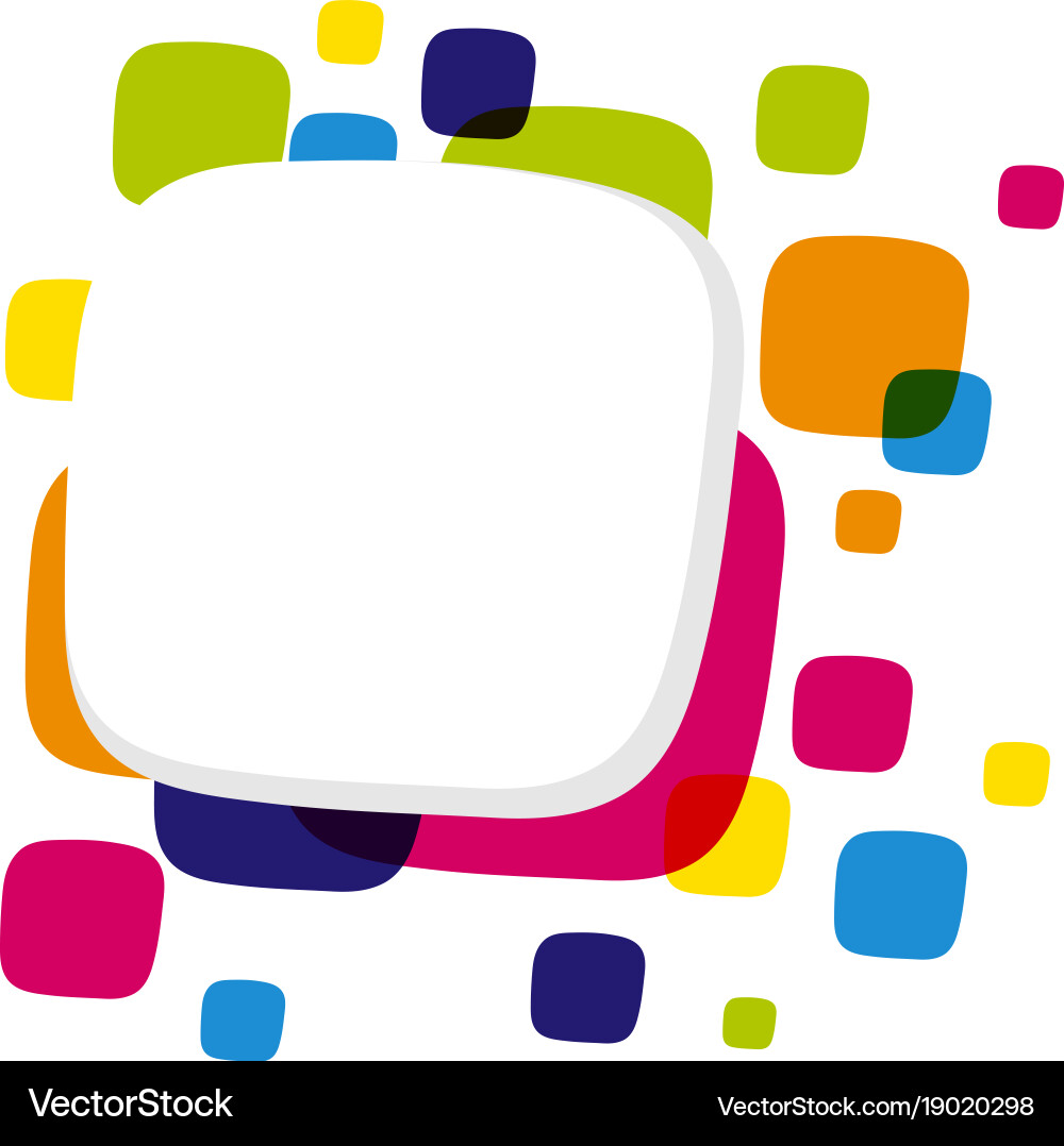 Background template with square shapes vector image