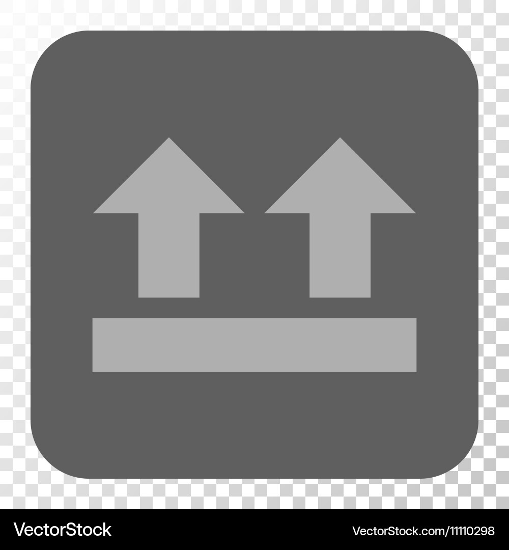 Bring up rounded square button vector image