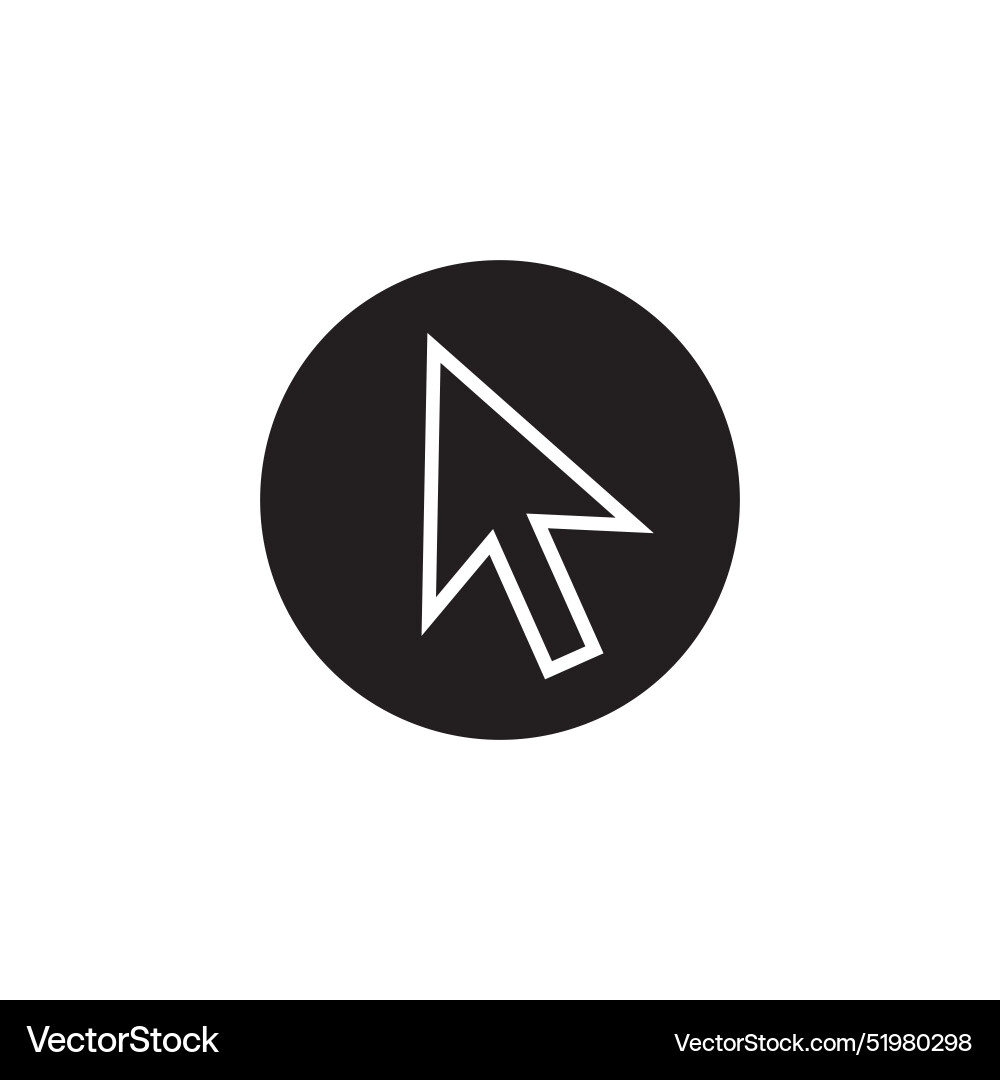 Computer mouse icon in flat style with background Vector Image