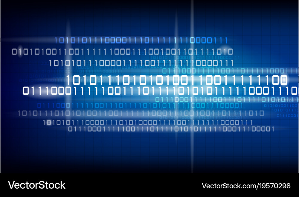 Cyber Security Binary Code Vektorbild