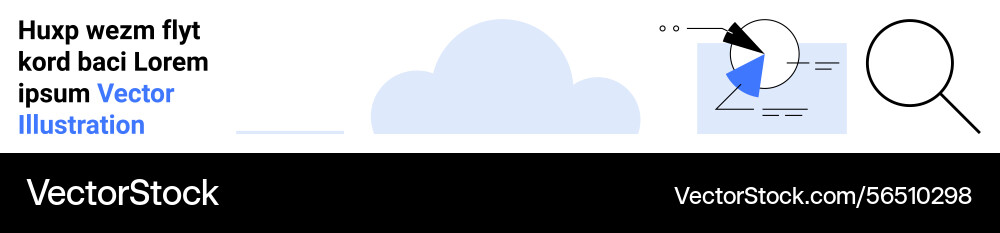 Data analysis and search concepts with cloud Data analysis and search concepts with cloud vector image