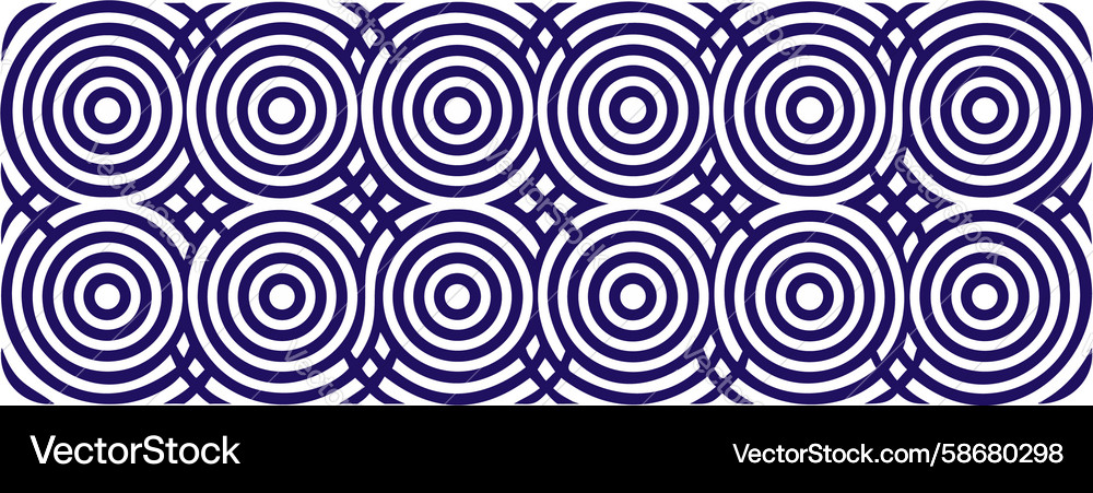 Elegant interlocking circular pattern decorative Vector Image