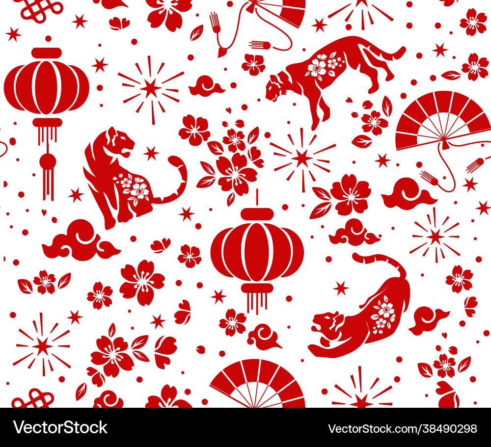 Festive pattern chinese new zodiac sign year Festive pattern chinese new zodiac sign year vector image