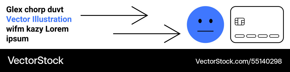 Flowchart showing process with text blue face Flowchart showing process with text blue face vector image