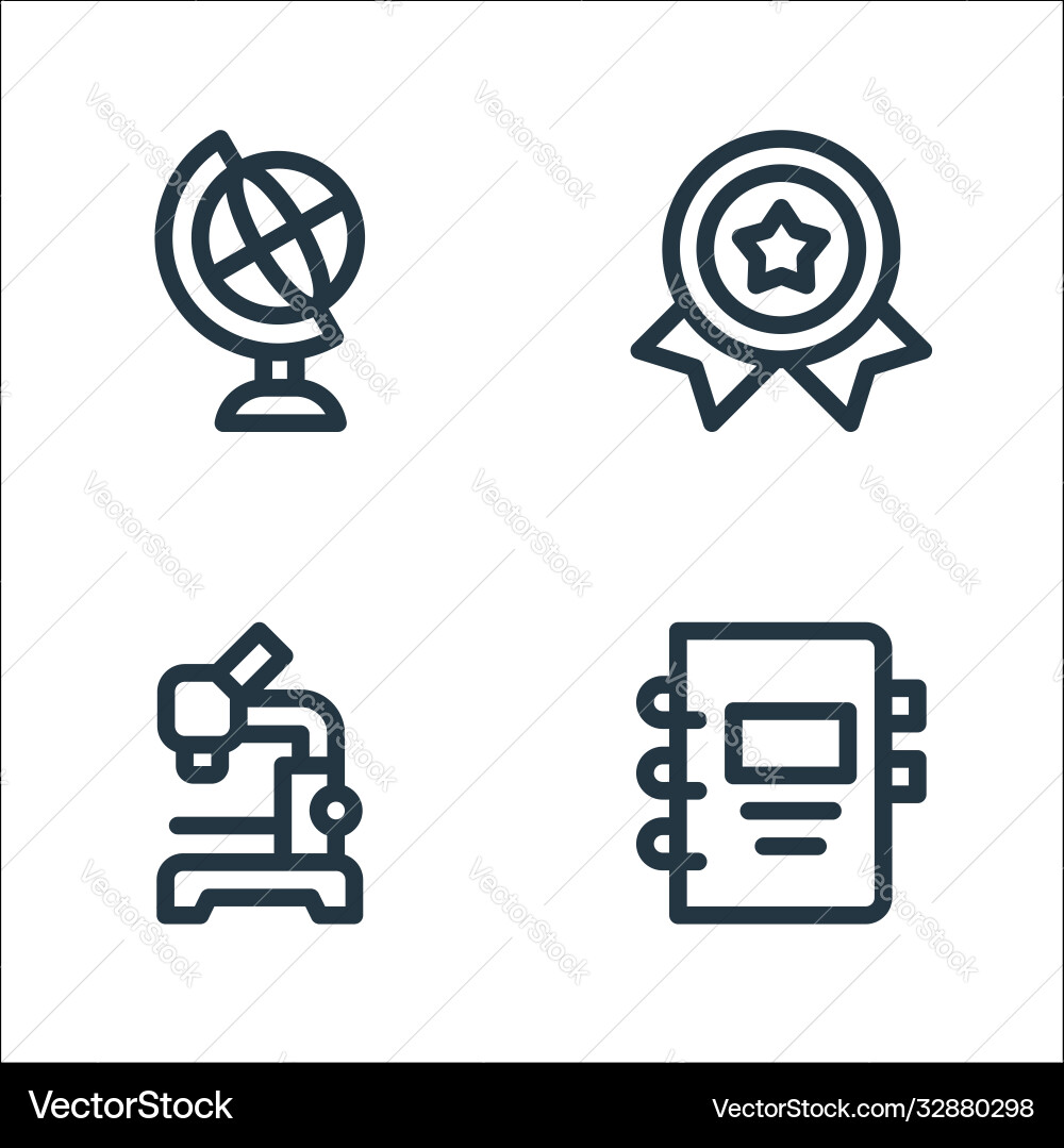 Nerd line icons linear set quality Nerd line icons linear set quality vector image