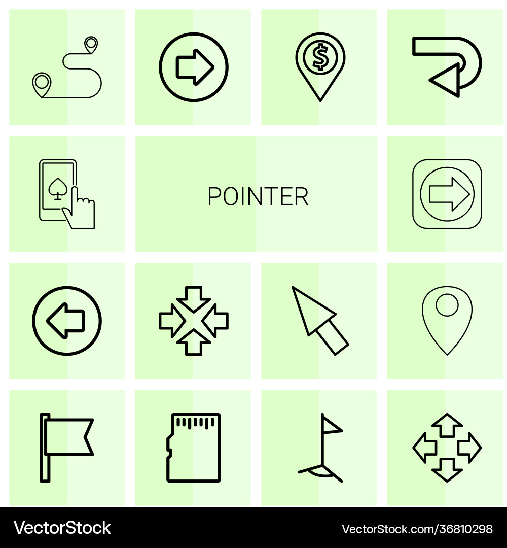 Pointer icons vector image