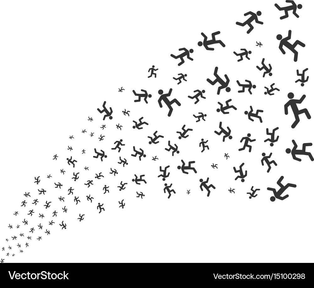 Running man source stream vector image