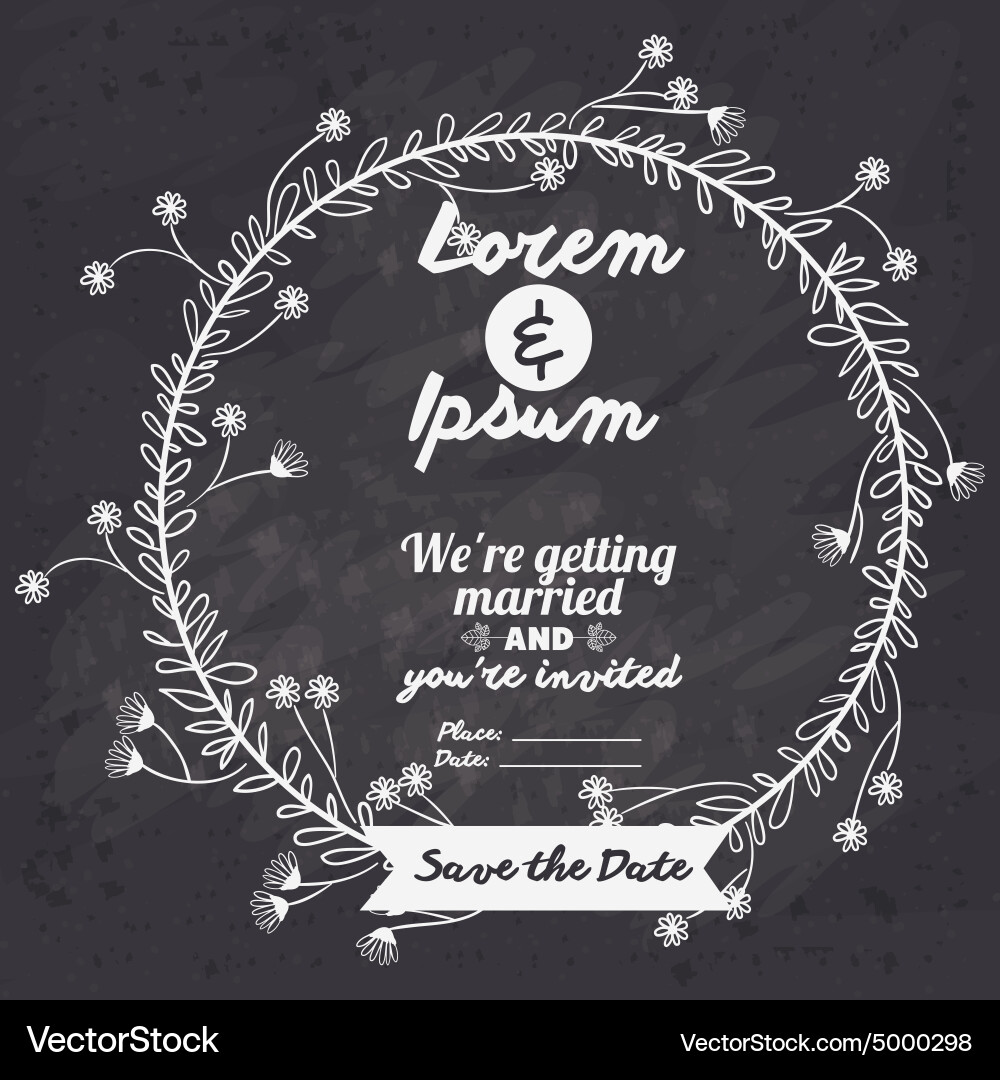 Rustic Wedding Floral Decor Royalty Free Vector Image