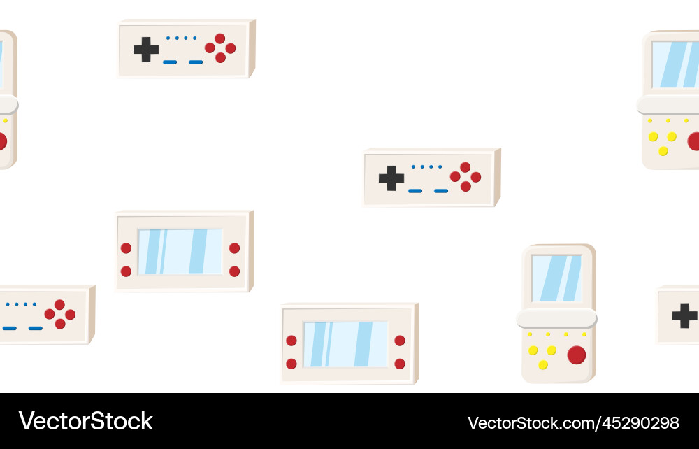 Seamless pattern endless with portable game Seamless pattern endless with portable game vector image