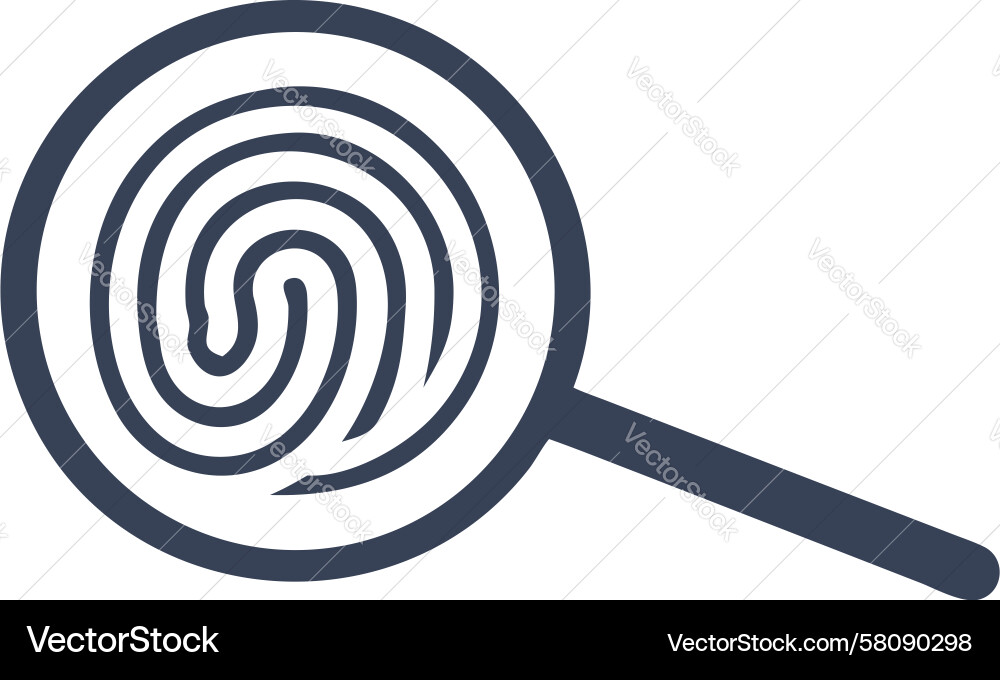 Secure Fingerprint Icon Vector Image