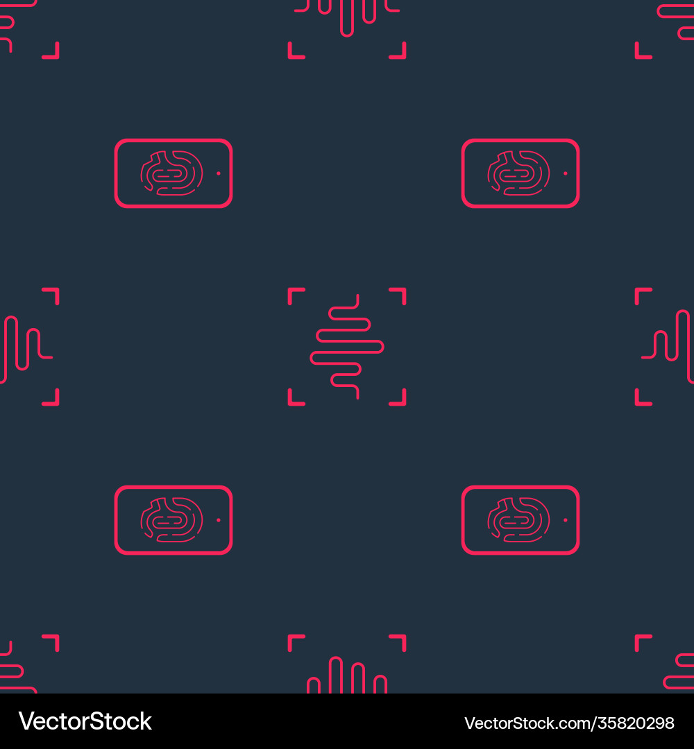 Set mobile with fingerprint scan and voice Set mobile with fingerprint scan and voice vector image