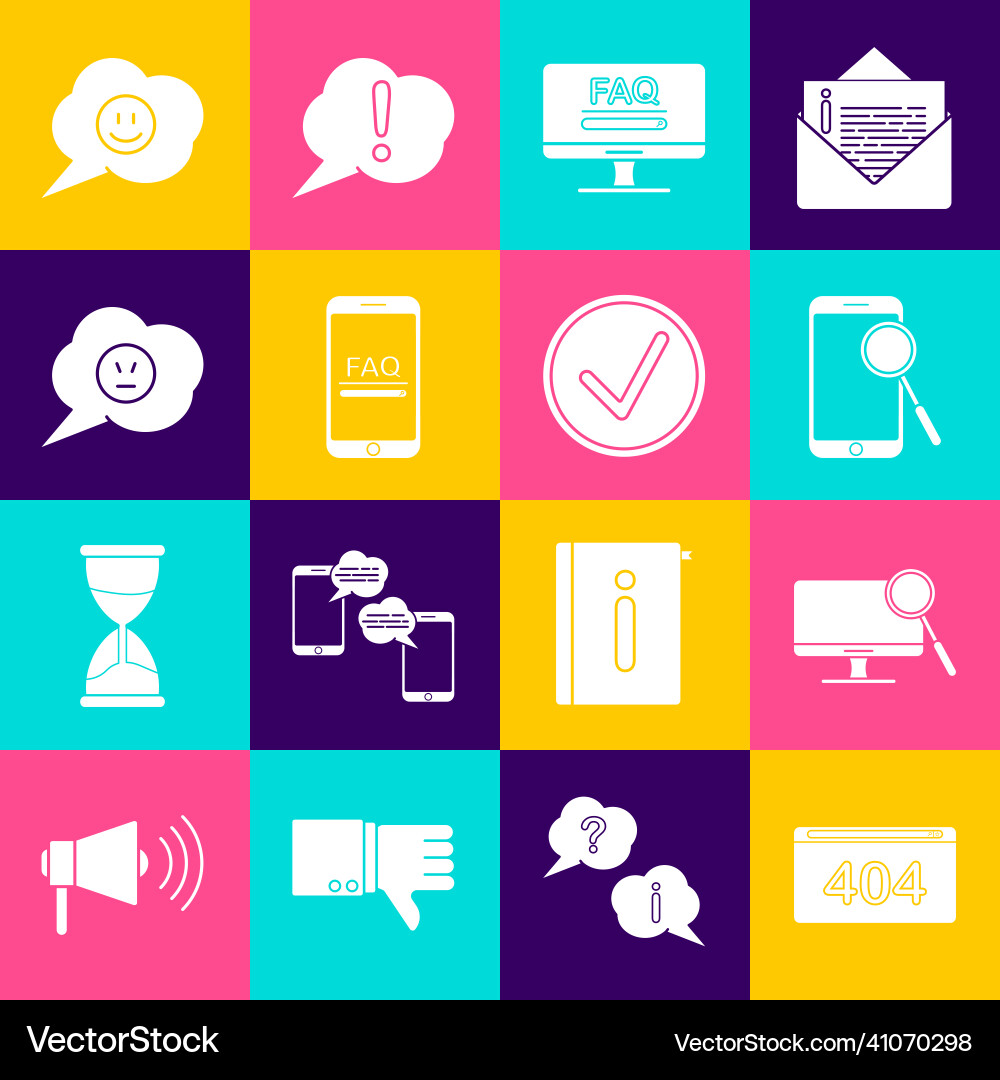 Set page with a 404 error computer monitor vector image
