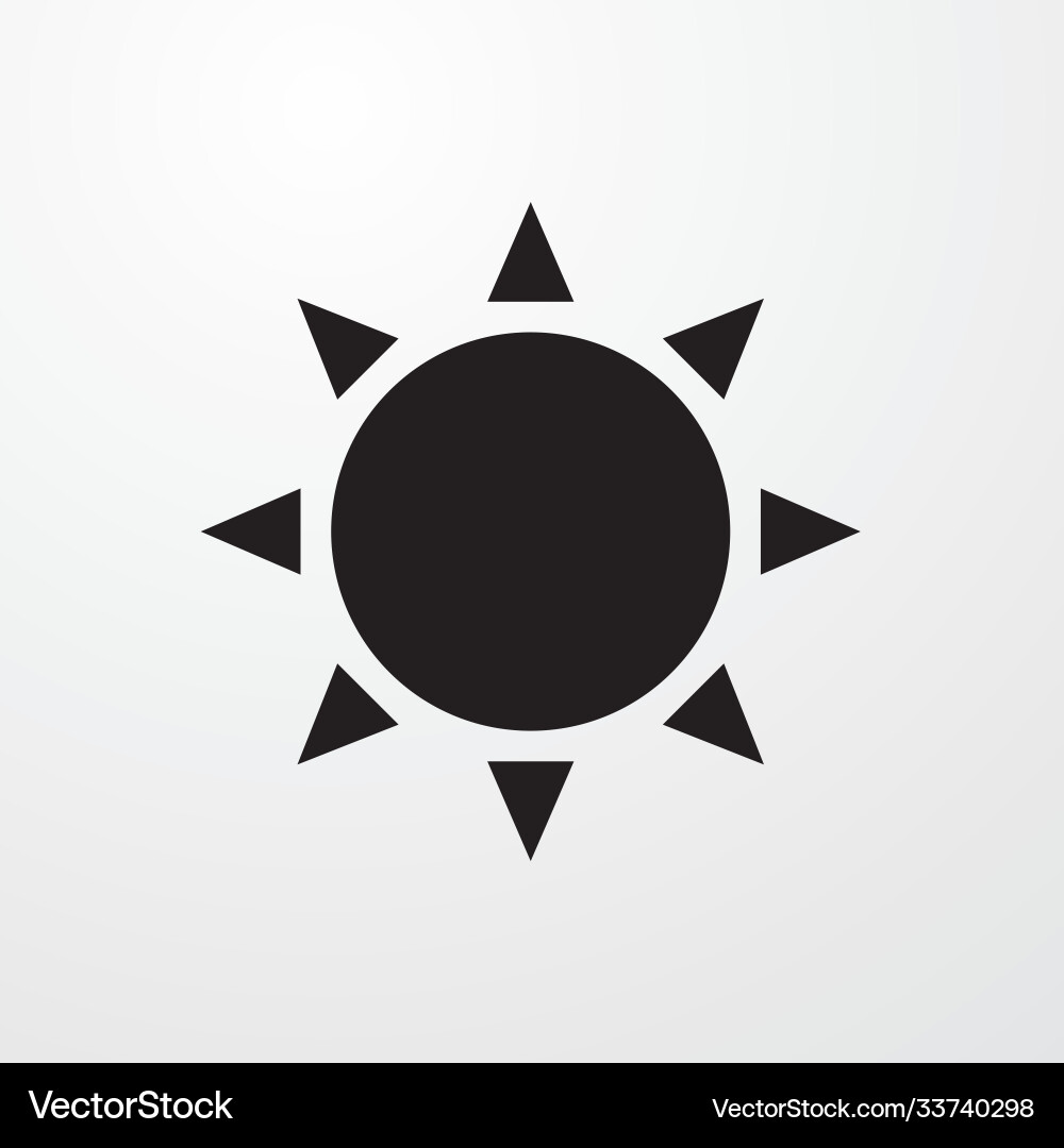 Sun icon for web and mobile Sun icon for web and mobile Vector Image