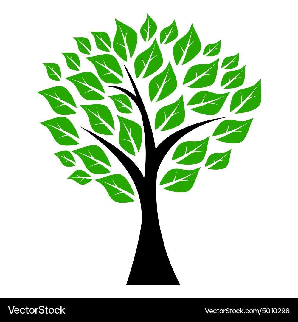 Tree with leaves Vector Image