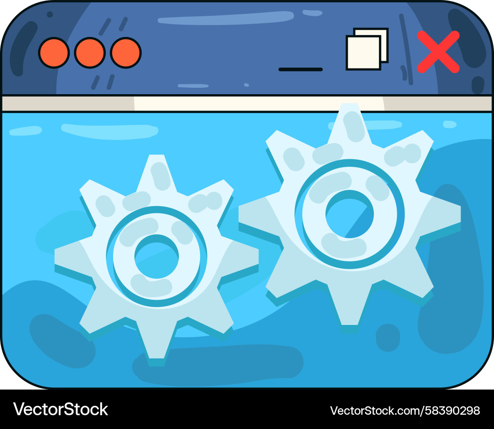 Web Browser Settings Interface Vector Image