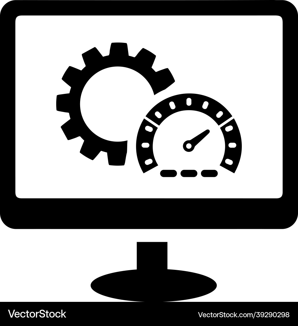 Website web performance icon black design vector image