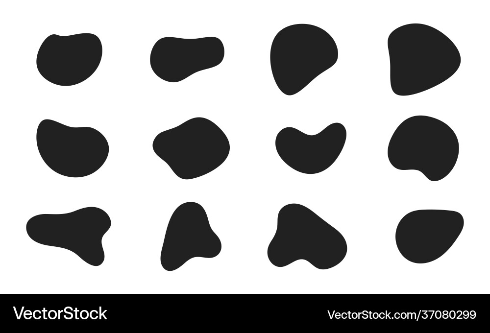 12 modern liquid irregular blob shape abstract 12 modern liquid irregular blob shape abstract vector image