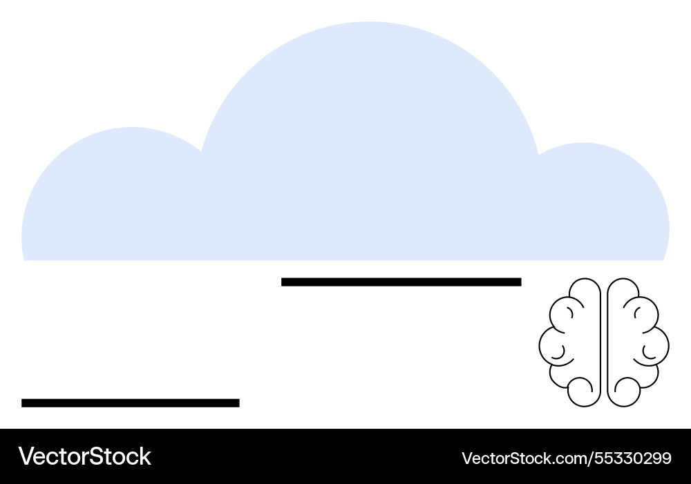 Cloud computing and artificial intelligence Cloud computing and artificial intelligence vector image