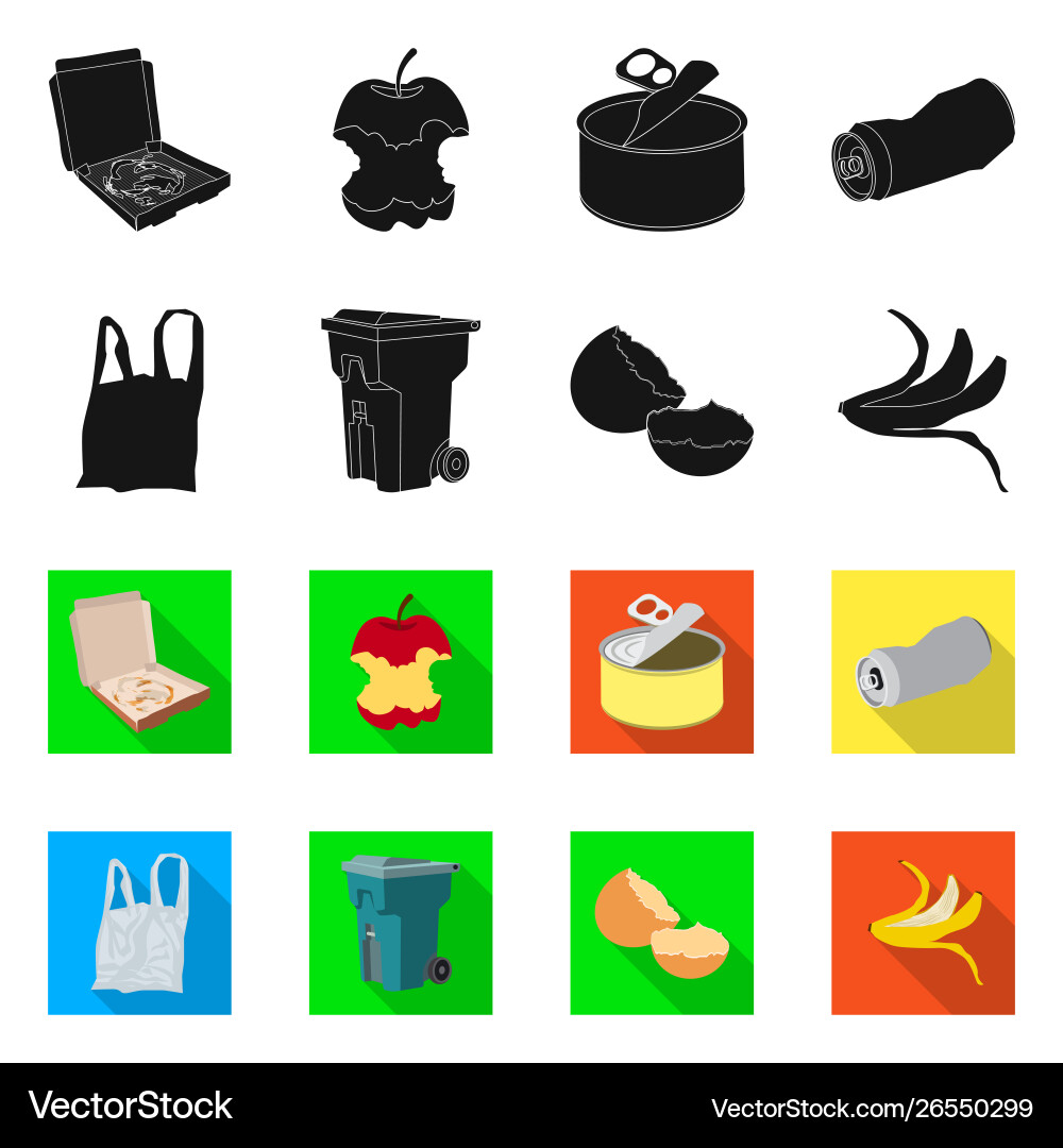 Design refuse and junk symbol set Design refuse and junk symbol set vector image