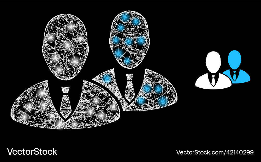 Flare net managers with color light spots Flare net managers with color light spots vector image