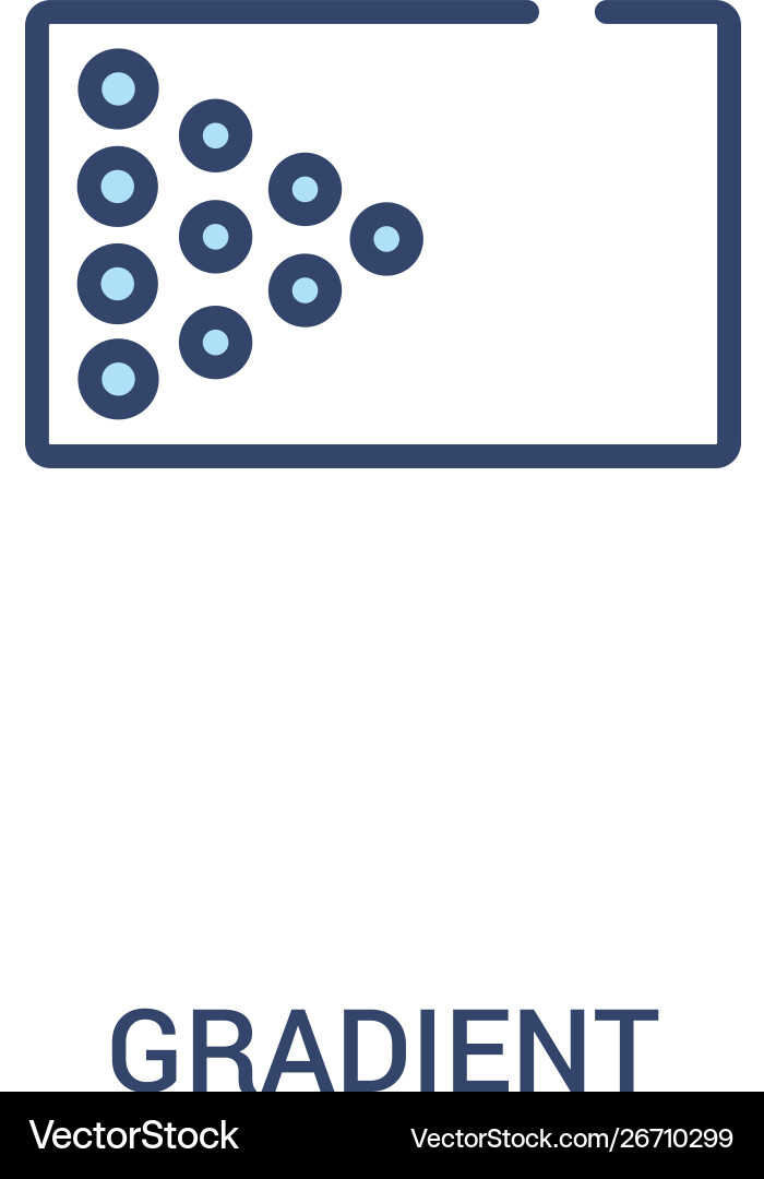 Gradient concept 2 colored icon simple line Gradient concept 2 colored icon simple line Vector Image