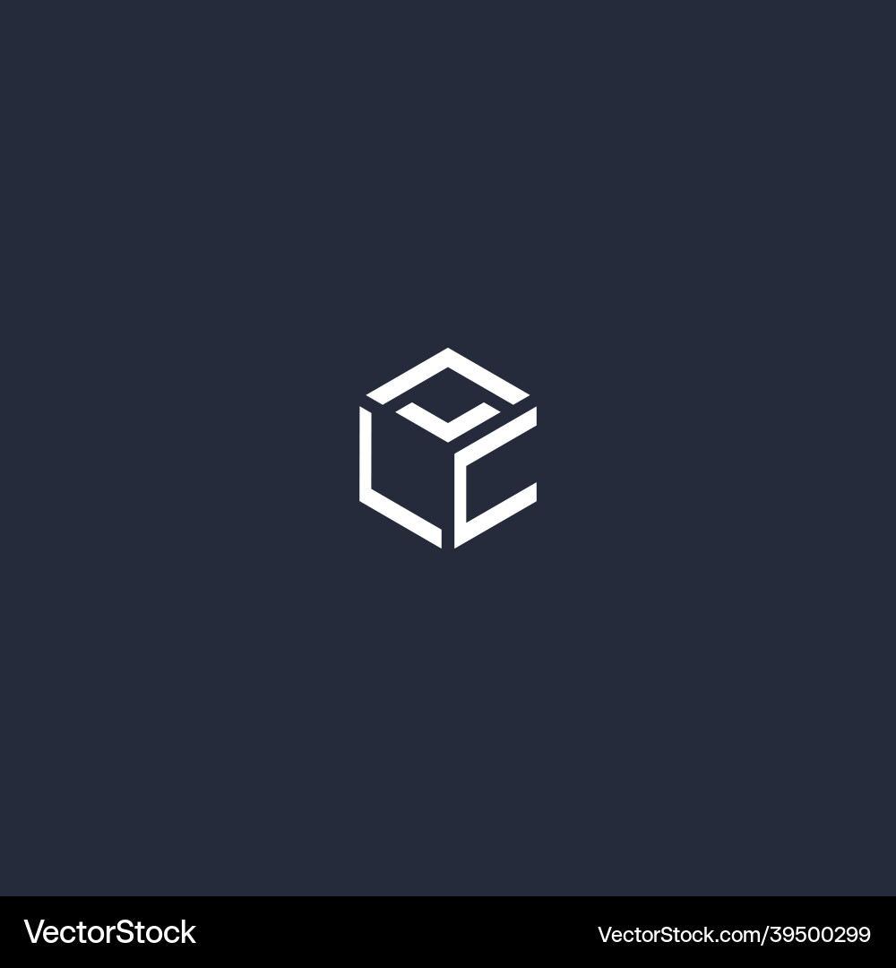 Lc initial hexagon logo design Lc initial hexagon logo design Vector Image